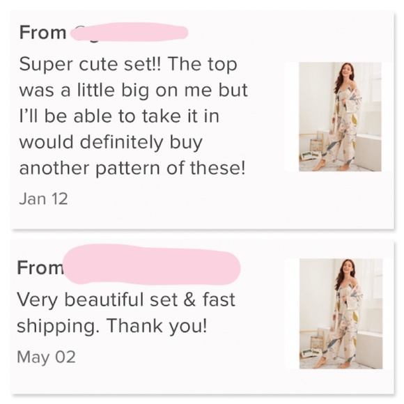 3 Piece Pastel Color Floral Print Pajama Set - Picture 7 of 10